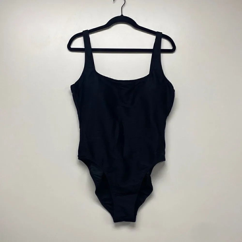 J. Crew Ribbed Squareneck Swimsuit*